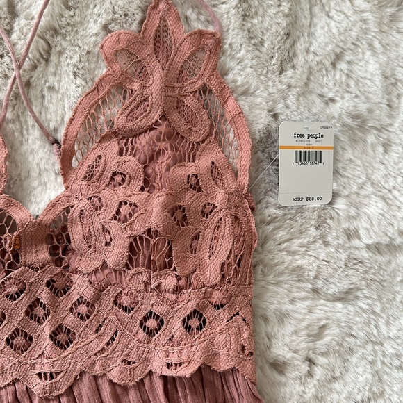 Free People Adella Slip Rose Size S - Picture 8 of 9